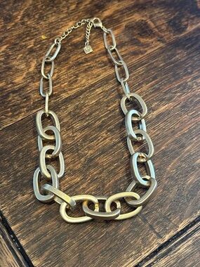 Parklane Carter Chunky Oval Link Necklace in Matte Gold